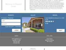 Tablet Screenshot of pleasantcreekapartments.com
